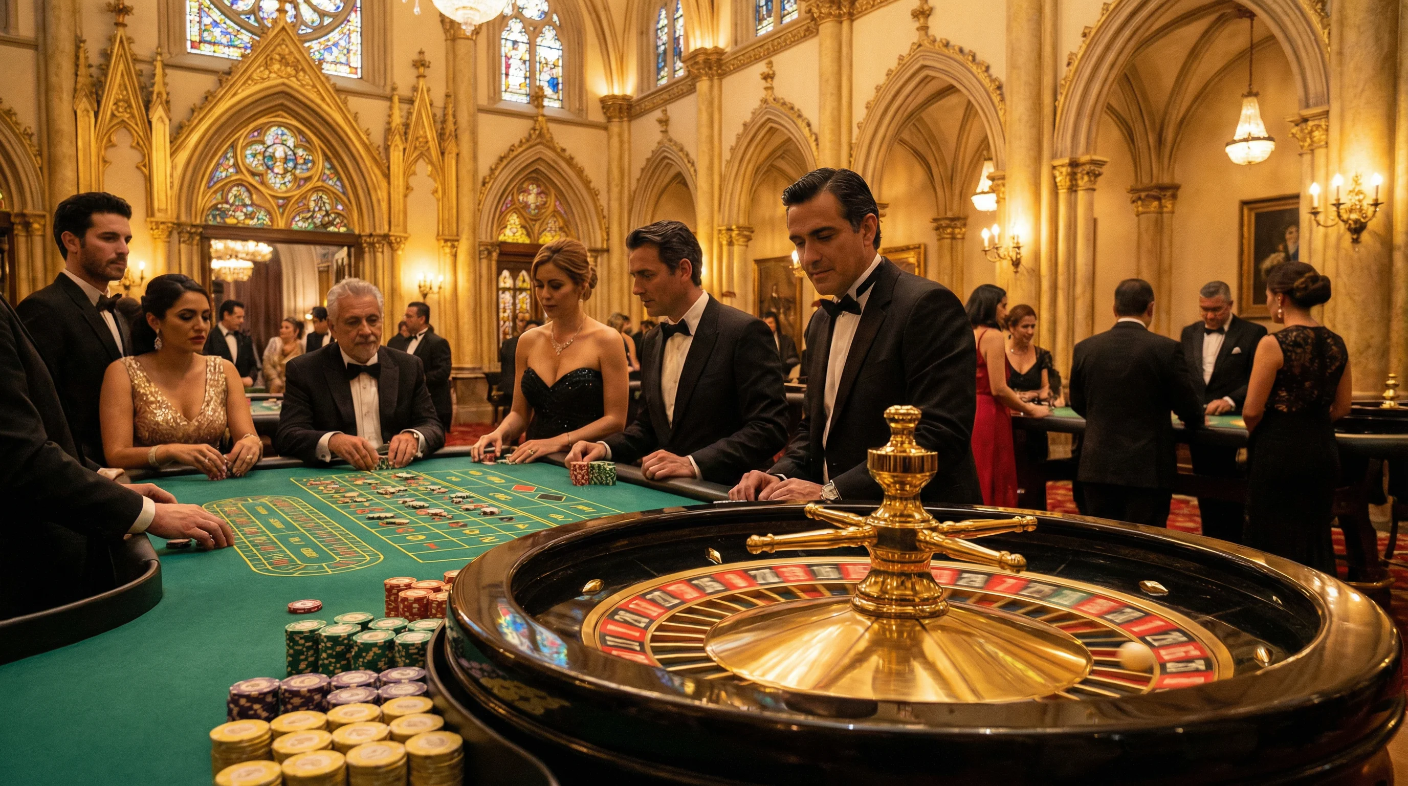 fichas de casino con centro de plata